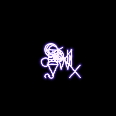 The Ultimate Sigil charging — an animated glyph fusing every letter of the alphabet and every digit
